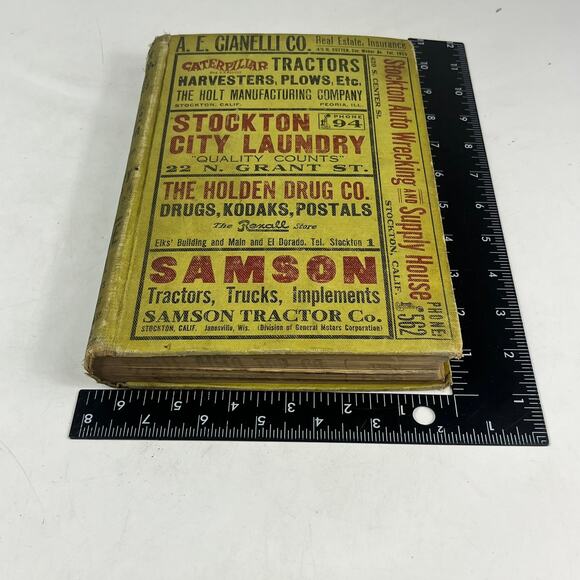 1919 Stockton City San Joaquin County CA City Directory POOR Ancestry Genealogy - Picture 7 of 10